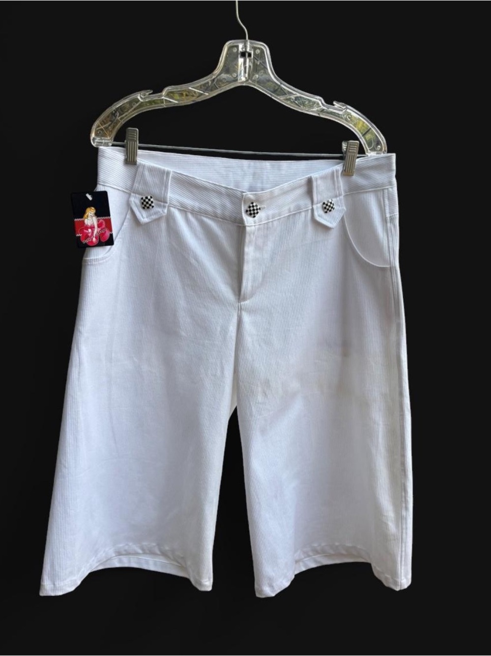 Betty's Garage Womens
Rockabilly Skater Punk Wide Leg
Corduroy Long Shorts